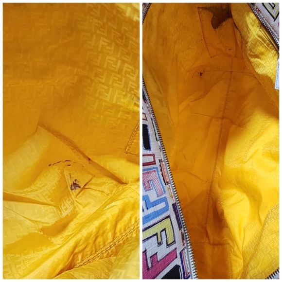 Authentic Fendi Multicolor Zucca Spalmati Roll Tote Bag - Picture 9 of 15